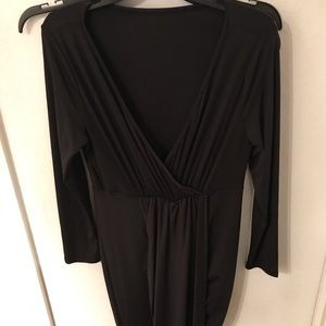 Brand nee 3/4 sleeve black silky dress